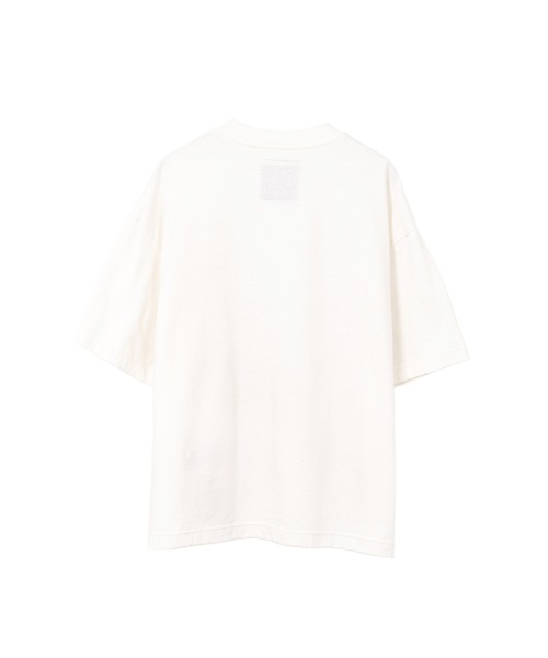 Happy Face Printed Distressed T-shirt（Tシャツ/カットソー