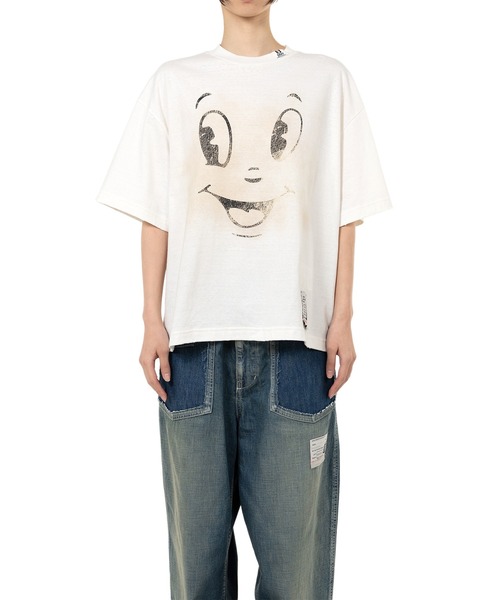 Maison MIHARA YASUHIRO（メゾンミハラヤスヒロ）の「Happy Face Printed Distressed T-shirt（Tシャツ/カットソー・レディース・ブラック/ホワイト/ブラウン・36/38/40）」の7枚目の写真