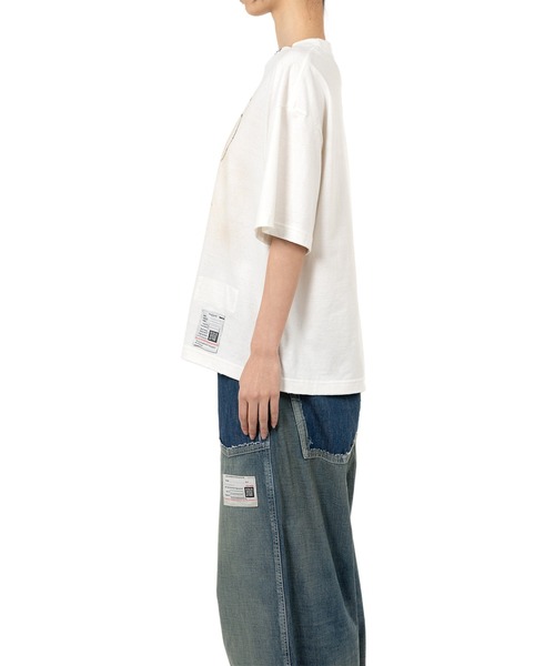 Maison MIHARA YASUHIRO（メゾンミハラヤスヒロ）の「Happy Face Printed Distressed T-shirt（Tシャツ/カットソー・レディース・ブラック/ホワイト/ブラウン・36/38/40）」の8枚目の写真