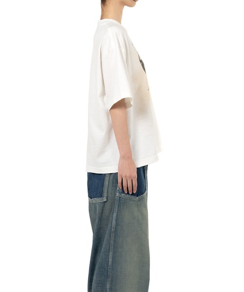 tシャツ Happy Face Printed Distressed T-shirt レディース Happy Face Printed Distressed T-shirt（Tシャツ/カットソー