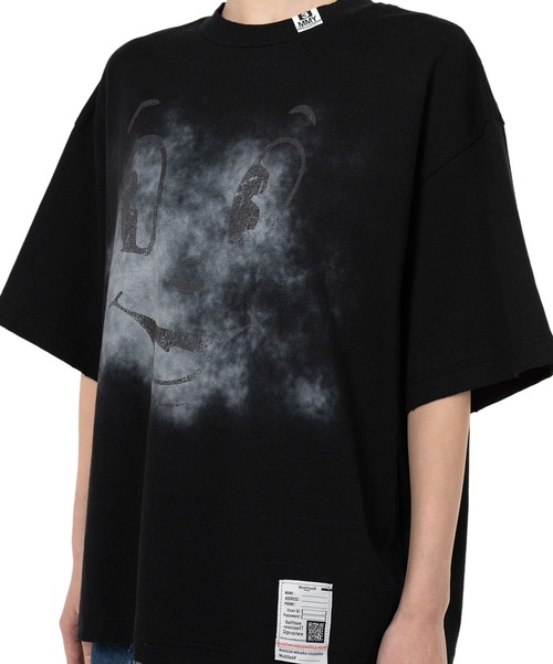 tシャツ Happy Face Printed Distressed T-shirt レディース Happy Face Printed Distressed T-shirt（Tシャツ/カットソー
