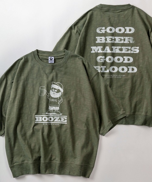make a ray!(メイク ア レイ!)の「【84】オジー グラフィック 5分袖 スウェット Tシャツ/バックプリント/メンズ/レディース/接触冷感(Tシャツ/カットソー・メンズ・ホワイト系その他/ブラウン/ホワイト/チャコールグレー/カーキ/ダークグレー・M/L)」の6枚目の写真