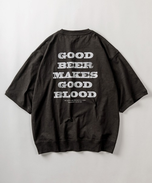 make a ray!(メイク ア レイ!)の「【84】オジー グラフィック 5分袖 スウェット Tシャツ/バックプリント/メンズ/レディース/接触冷感(Tシャツ/カットソー・メンズ・ホワイト系その他/ブラウン/ホワイト/チャコールグレー/カーキ/ダークグレー・M/L)」の8枚目の写真