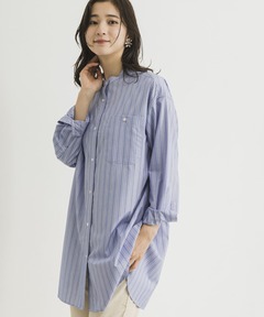 クロップド ボクシー フィット ストライプド コットン シャツ クロップド ボクシー フィット ストライプド コットン シャツ