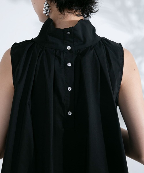 【URBAN　RESEARCH　ROSSO】バックボタンハイネックフレアブラウス バックボタンハイネックフレアブラウス（シャツ/ブラウス