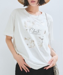 VIS | 【夏トク価格】【接触冷感】箔グラフィックアートTシャツ(Tシャツ/カットソー)