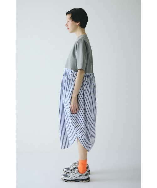 HeRIN.CYE(ヘリンドットサイ)の「Cut docking shirt dress カットドッキングシャツドレス(ワンピース・レディース・ブラック/マジェンタ/グレー・38/36)」の8枚目の写真