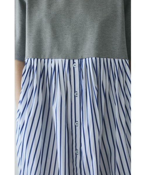 HeRIN.CYE(ヘリンドットサイ)の「Cut docking shirt dress カットドッキングシャツドレス(ワンピース・レディース・ブラック/マジェンタ/グレー・38/36)」の14枚目の写真
