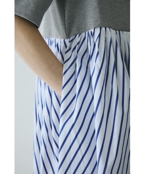 HeRIN.CYE(ヘリンドットサイ)の「Cut docking shirt dress カットドッキングシャツドレス(ワンピース・レディース・ブラック/マジェンタ/グレー・38/36)」の15枚目の写真