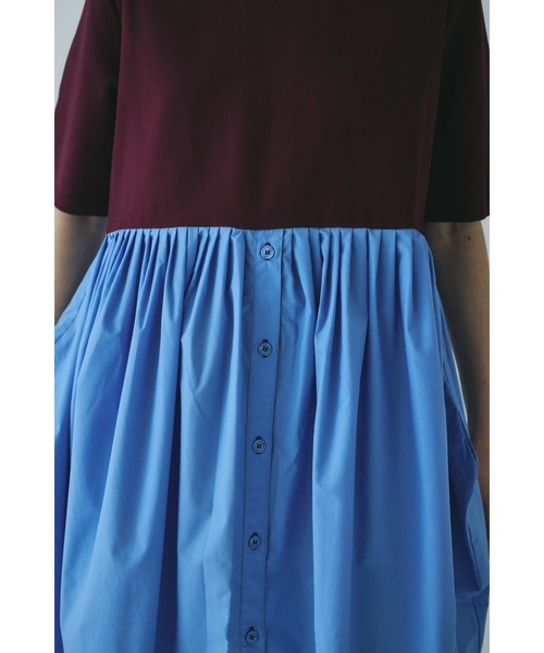 HeRIN.CYE(ヘリンドットサイ)の「Cut docking shirt dress カットドッキングシャツドレス(ワンピース・レディース・ブラック/マジェンタ/グレー・38/36)」の20枚目の写真