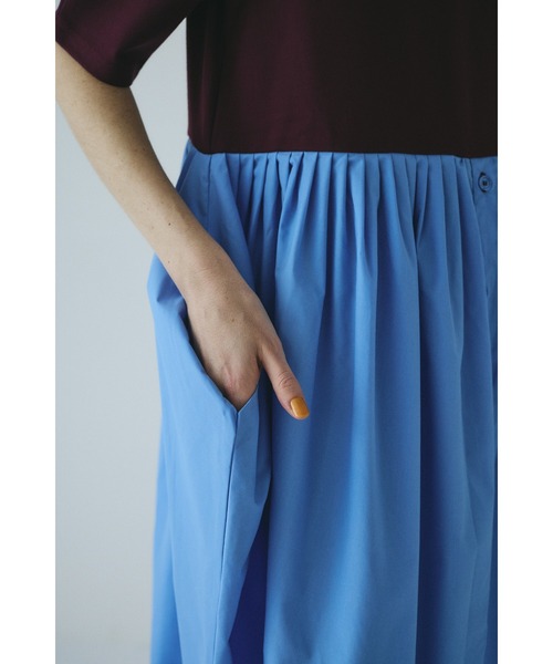 HeRIN.CYE(ヘリンドットサイ)の「Cut docking shirt dress カットドッキングシャツドレス(ワンピース・レディース・ブラック/マジェンタ/グレー・38/36)」の21枚目の写真
