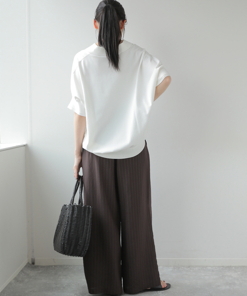 JOURNAL STANDARD relume(ジャーナルスタンダード レリューム)の「《追加3》ウォッシャブルニットポロシャツ(ニット/セーター・レディース・ホワイト/ブラック・FREE)」の11枚目の写真