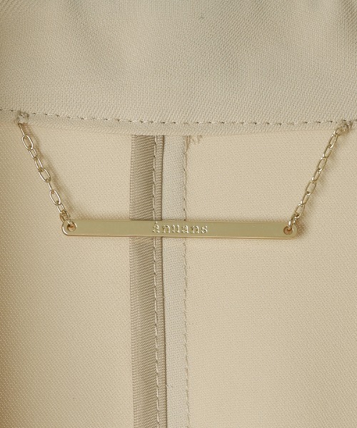 anuans（アニュアンス）の「ライトダブルサテンノーカラージャケット（ノーカラージャケット・レディース・ブラック/ベージュ/バーガンディー・F）」の16枚目の写真