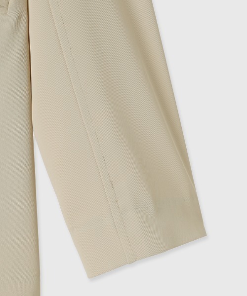 アニュアンス　ライトダブルサテンノーカラージャケット ライトダブルサテンノーカラージャケット