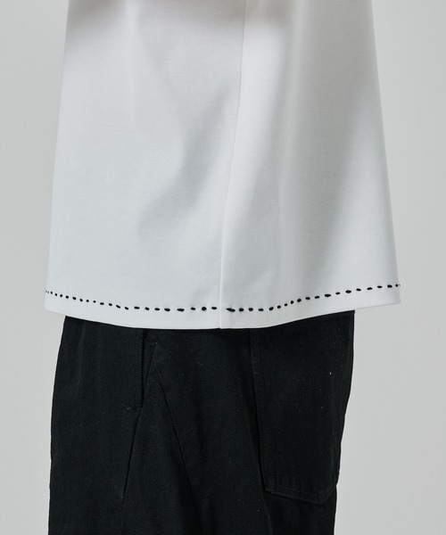 STUDIOUS(ステュディオス)の「【STUDIOUS】HAND STITCH TEE(Tシャツ/カットソー・メンズ・ホワイト/ブラック・1/2)」の8枚目の写真