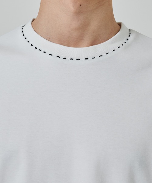 STUDIOUS(ステュディオス)の「【STUDIOUS】HAND STITCH TEE(Tシャツ/カットソー・メンズ・ホワイト/ブラック・1/2)」の9枚目の写真