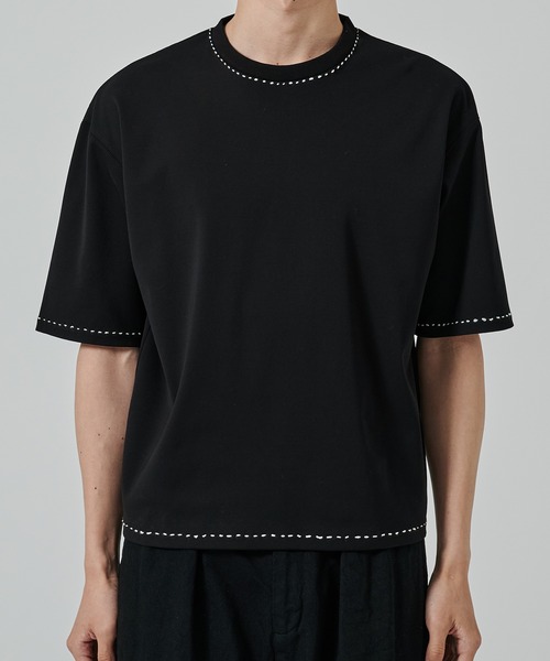 STUDIOUS(ステュディオス)の「【STUDIOUS】HAND STITCH TEE(Tシャツ/カットソー・メンズ・ホワイト/ブラック・1/2)」の11枚目の写真