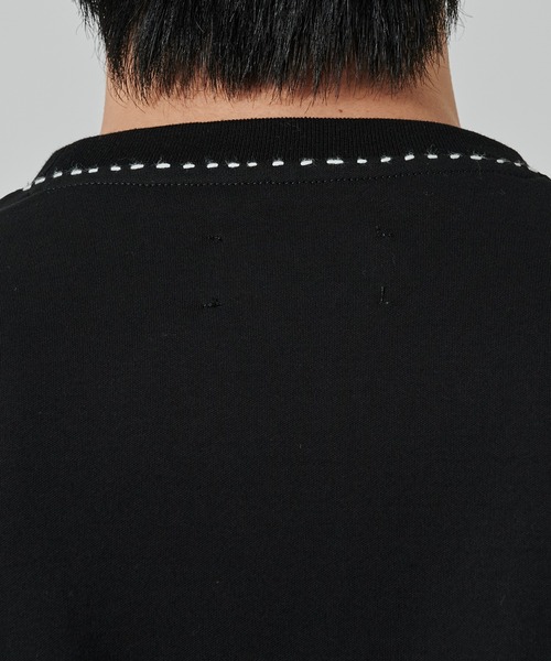 STUDIOUS(ステュディオス)の「【STUDIOUS】HAND STITCH TEE(Tシャツ/カットソー・メンズ・ホワイト/ブラック・1/2)」の14枚目の写真