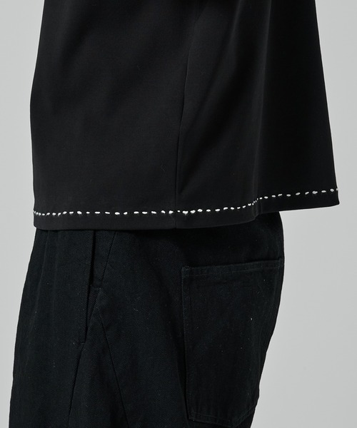STUDIOUS(ステュディオス)の「【STUDIOUS】HAND STITCH TEE(Tシャツ/カットソー・メンズ・ホワイト/ブラック・1/2)」の16枚目の写真