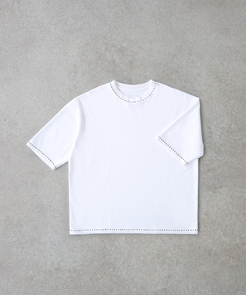 STUDIOUS(ステュディオス)の「【STUDIOUS】HAND STITCH TEE(Tシャツ/カットソー・メンズ・ホワイト/ブラック・1/2)」の19枚目の写真
