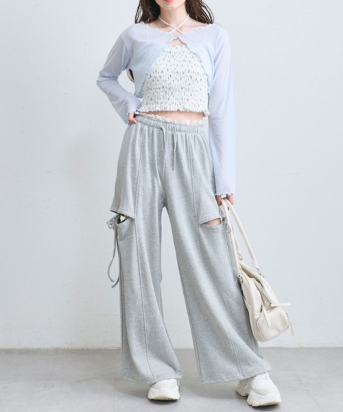 OLIVE des OLIVE（オリーブデオリーブ）の「キャミ×ボレロセット（アンサンブル・レディース・オフホワイト/ピンク/ブラック/サックスブルー・FREE）」の17枚目の写真