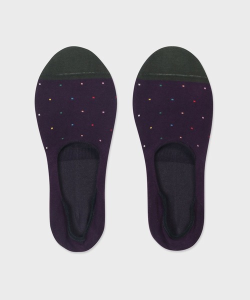 Paul Smith（ポールスミス）の「マルチカラーピンドット シューズインソックス【250654 LF】（ソックス/靴下・メンズ・ダークパープル/ブラック/ネイビー・25-27）」の3枚目の写真