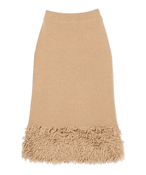 Ray BEAMS(レイビームス)の「RBS / フリンジ キリカエ ニット スカート(スカート・レディース・シルバー/ベージュ・ONE SIZE)」の12枚目の写真
