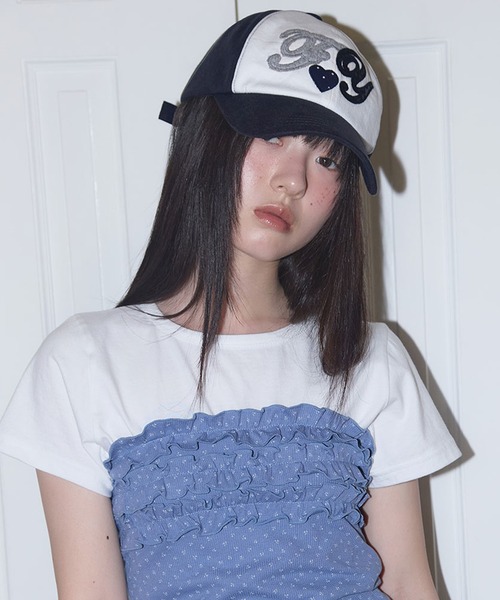 ★FANCYCLUB★FY PATCH BLOCK BALL CAP (NAVY)★正規品/直送料込 セール】FANCY CLUB/ファンシークラブ FY Patch Block Ball Cap