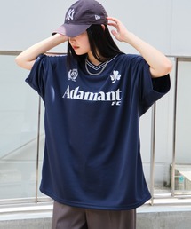 WEGO/アクセ付きメッシュロゴT