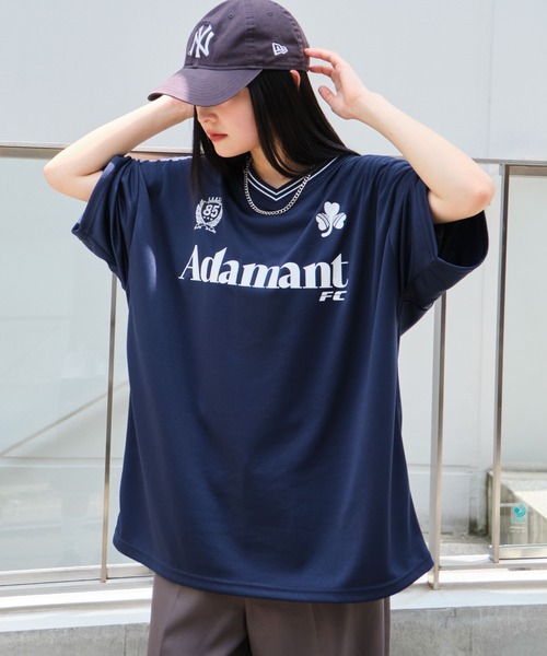 WEGO/【25年春夏新作】アクセ付きメッシュロゴT（Tシャツ