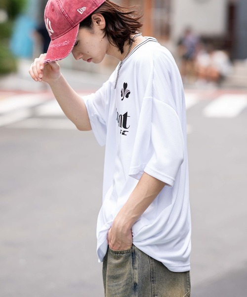 WEGO(ウィゴー)の「WEGO/アクセ付きメッシュロゴT(Tシャツ/カットソー・メンズ・ブラック/ネイビー/ホワイト・LARGE/MEDIUM)」の19枚目の写真