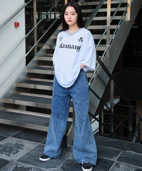 WEGO(ウィゴー)の「WEGO/アクセ付きメッシュロゴT(Tシャツ/カットソー・メンズ・ブラック/ネイビー/ホワイト・LARGE/MEDIUM)」の8枚目の写真