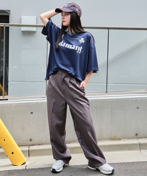 WEGO(ウィゴー)の「WEGO/アクセ付きメッシュロゴT(Tシャツ/カットソー・メンズ・ブラック/ネイビー/ホワイト・LARGE/MEDIUM)」の9枚目の写真