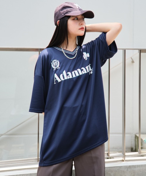 WEGO(ウィゴー)の「WEGO/アクセ付きメッシュロゴT(Tシャツ/カットソー・メンズ・ブラック/ネイビー/ホワイト・LARGE/MEDIUM)」の6枚目の写真