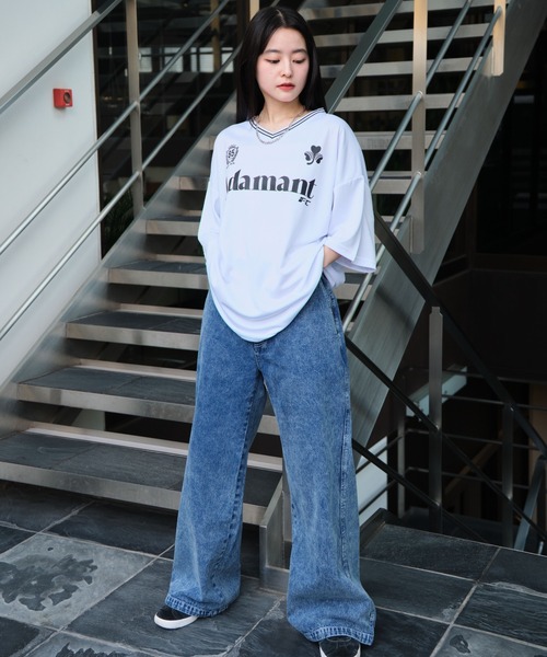 WEGO(ウィゴー)の「WEGO/アクセ付きメッシュロゴT(Tシャツ/カットソー・メンズ・ブラック/ネイビー/ホワイト・LARGE/MEDIUM)」の4枚目の写真