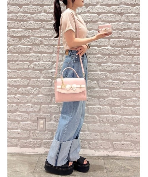 【SAMANTHAVEGA】バイカラーアクセントリボンショルダーバッグ バイカラーアクセントリボンショルダーバッグ（ショルダーバッグ