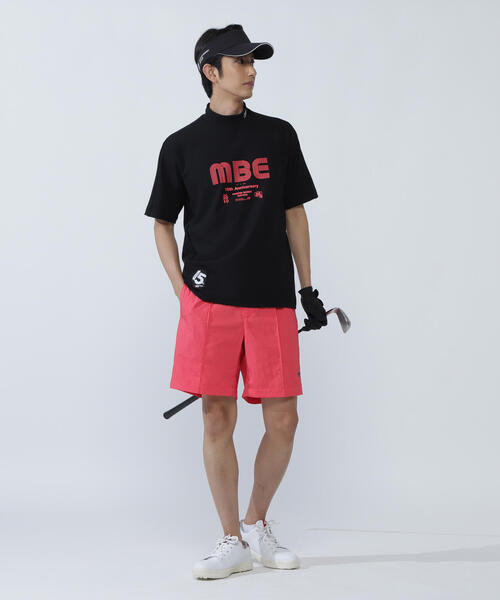 MASTER BUNNY EDITION(マスターバニーエディション)の「【MASTER BUNNY EDITION】75dフルダルサッカーストライプ半袖ハイネックカットソー(Tシャツ/カットソー・メンズ・オレンジ/グリーン/ホワイト・LARGE/X-LARGE/XX-LARGE)」の6枚目の写真
