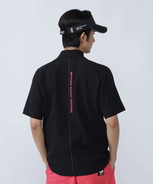 MASTER BUNNY EDITION(マスターバニーエディション)の「【MASTER BUNNY EDITION】75dフルダルサッカーストライプ半袖ハイネックカットソー(Tシャツ/カットソー・メンズ・オレンジ/グリーン/ホワイト・LARGE/X-LARGE/XX-LARGE)」の8枚目の写真