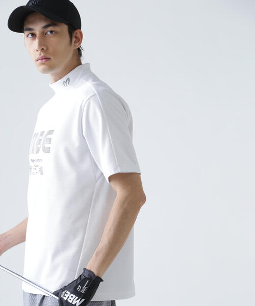 MASTER BUNNY EDITION(マスターバニーエディション)の「【MASTER BUNNY EDITION】75dフルダルサッカーストライプ半袖ハイネックカットソー(Tシャツ/カットソー・メンズ・オレンジ/グリーン/ホワイト・LARGE/X-LARGE/XX-LARGE)」の12枚目の写真