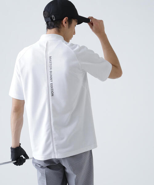 MASTER BUNNY EDITION(マスターバニーエディション)の「【MASTER BUNNY EDITION】75dフルダルサッカーストライプ半袖ハイネックカットソー(Tシャツ/カットソー・メンズ・オレンジ/グリーン/ホワイト・LARGE/X-LARGE/XX-LARGE)」の17枚目の写真