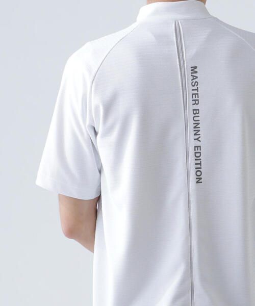 MASTER BUNNY EDITION(マスターバニーエディション)の「【MASTER BUNNY EDITION】75dフルダルサッカーストライプ半袖ハイネックカットソー(Tシャツ/カットソー・メンズ・オレンジ/グリーン/ホワイト・LARGE/X-LARGE/XX-LARGE)」の18枚目の写真