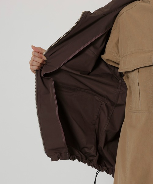 BABYLONE（バビロン）の「【多機能素材】スタンドカラードロストブルゾン（ブルゾン・レディース・ブラウン/ネイビー・フリー）」の16枚目の写真