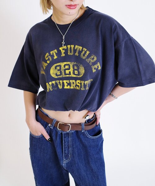WHO'S WHO gallery(フーズフーギャラリー)の「【From Vintage】 WRONGカレッジTEE(Tシャツ/カットソー・レディース・グレー/ネイビー・FREE)」の11枚目の写真