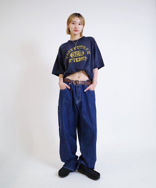 WHO'S WHO gallery(フーズフーギャラリー)の「【From Vintage】 WRONGカレッジTEE(Tシャツ/カットソー・レディース・グレー/ネイビー・FREE)」の9枚目の写真