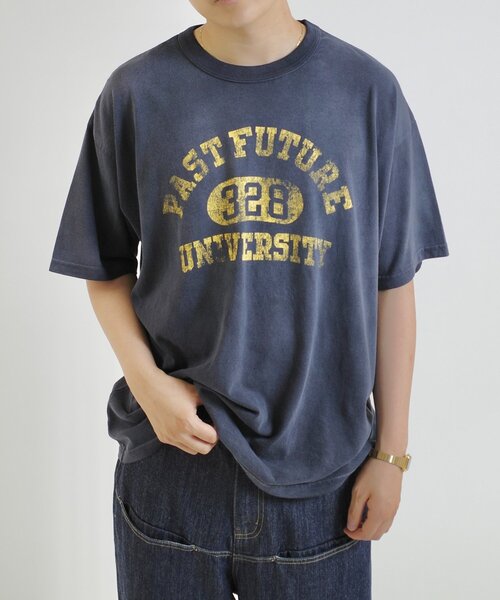 WHO'S WHO gallery(フーズフーギャラリー)の「【From Vintage】 WRONGカレッジTEE(Tシャツ/カットソー・レディース・グレー/ネイビー・FREE)」の7枚目の写真