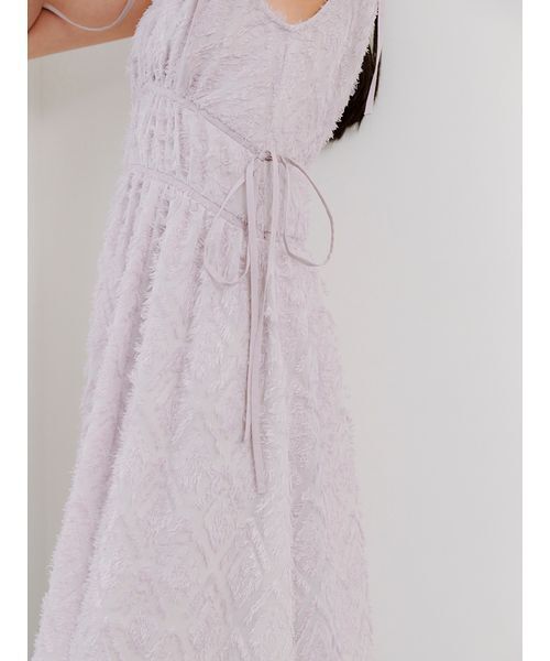 SNIDEL ジャガードドロストディティールワンピース　0サイズ　新品未使用 00サイズあり】ジャガードドロストディティールワンピース