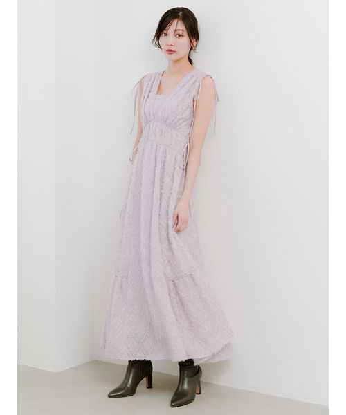 00サイズあり】ジャガードドロストディティールワンピース