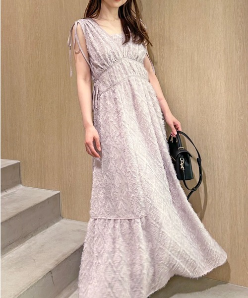 snidel ジャガードドロストディティールワンピース snidel （スナイデル）ジャガードドロストディティール