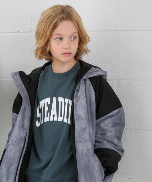 GLOBAL WORK（グローバルワーク）の「ライトウォームスマートブルゾン/495926（ブルゾン・キッズ・ブラック/ベージュ/グレー/グリーン・130cm/140cm/150cm/160cm/170cm）」の2枚目の写真