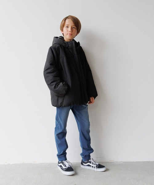 GLOBAL WORK（グローバルワーク）の「ライトウォームスマートブルゾン/495926（ブルゾン・キッズ・ブラック/ベージュ/グレー/グリーン・130cm/140cm/150cm/160cm/170cm）」の5枚目の写真